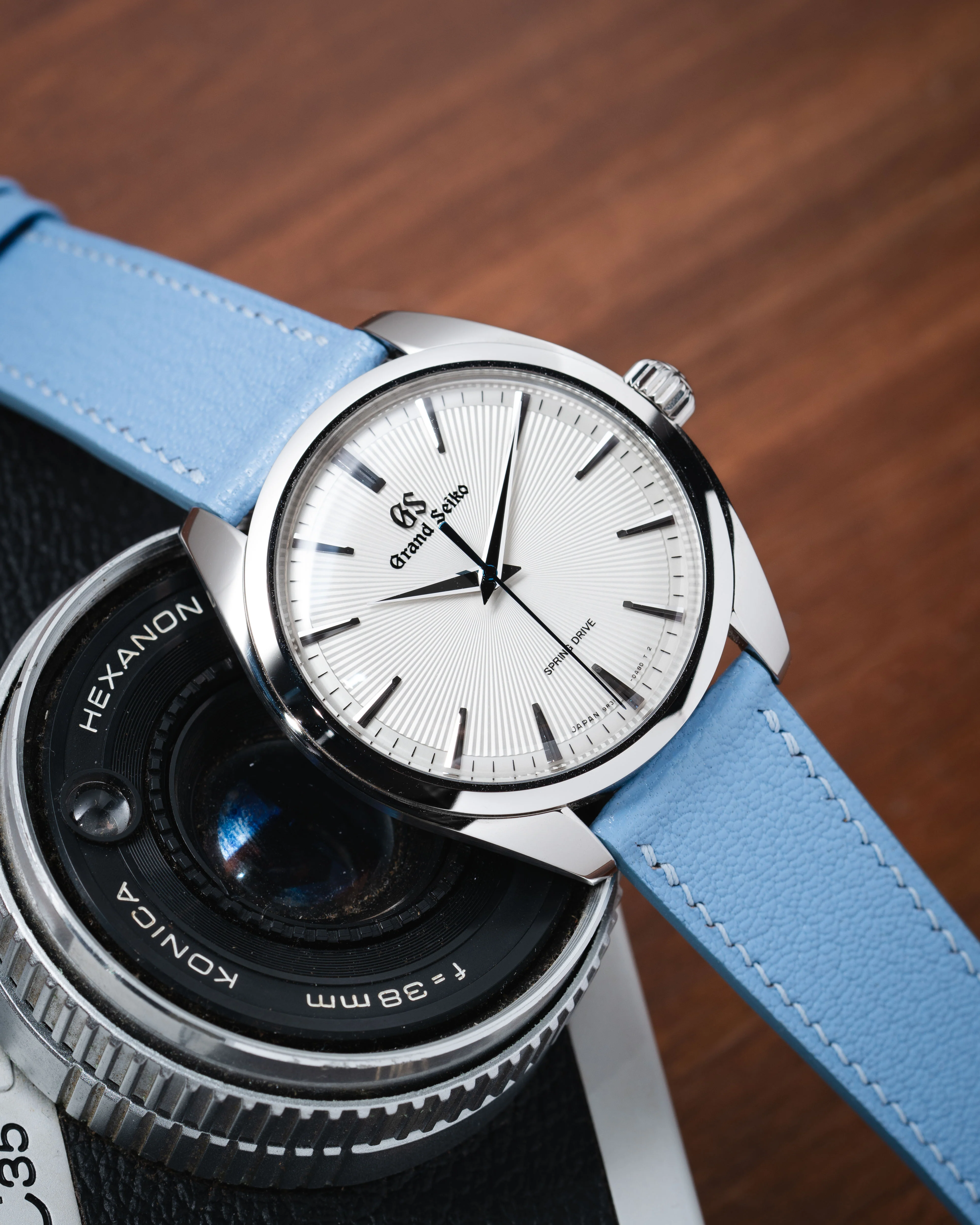 Baby Blue Chevre Slim Strap - Image 5