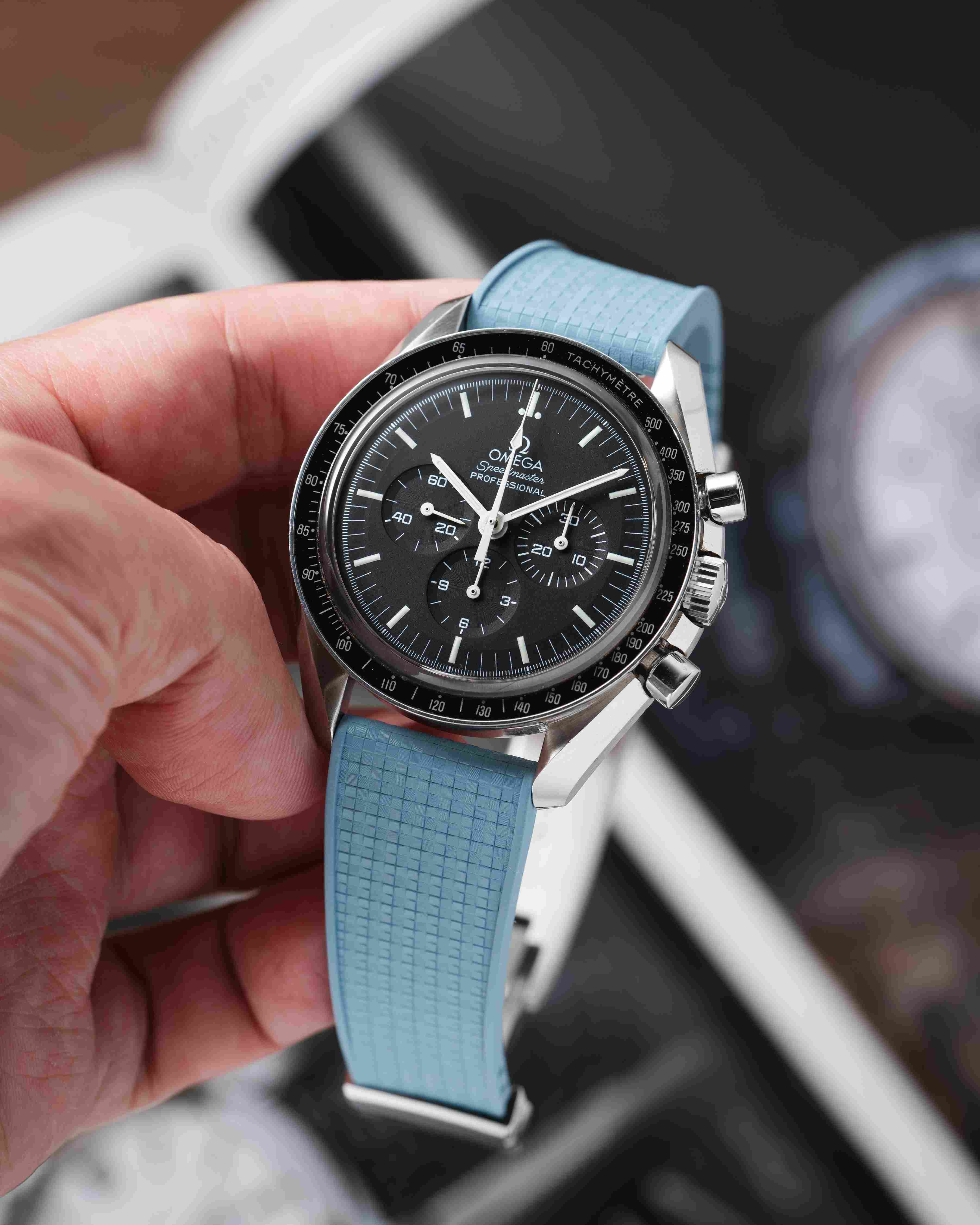 Baby Blue Mosaic CTS Rubber Strap - Image 5