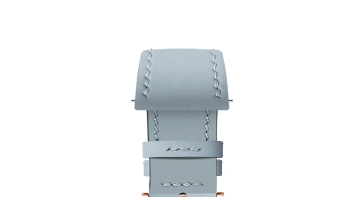 Baby Blue Rubberised Leather (Smooth) Slim Strap - Image 7