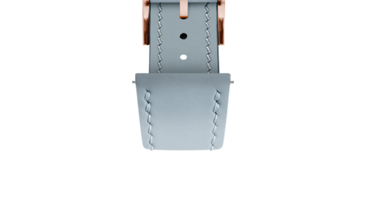 Baby Blue Rubberised Leather (Smooth) Slim Strap - Image 8