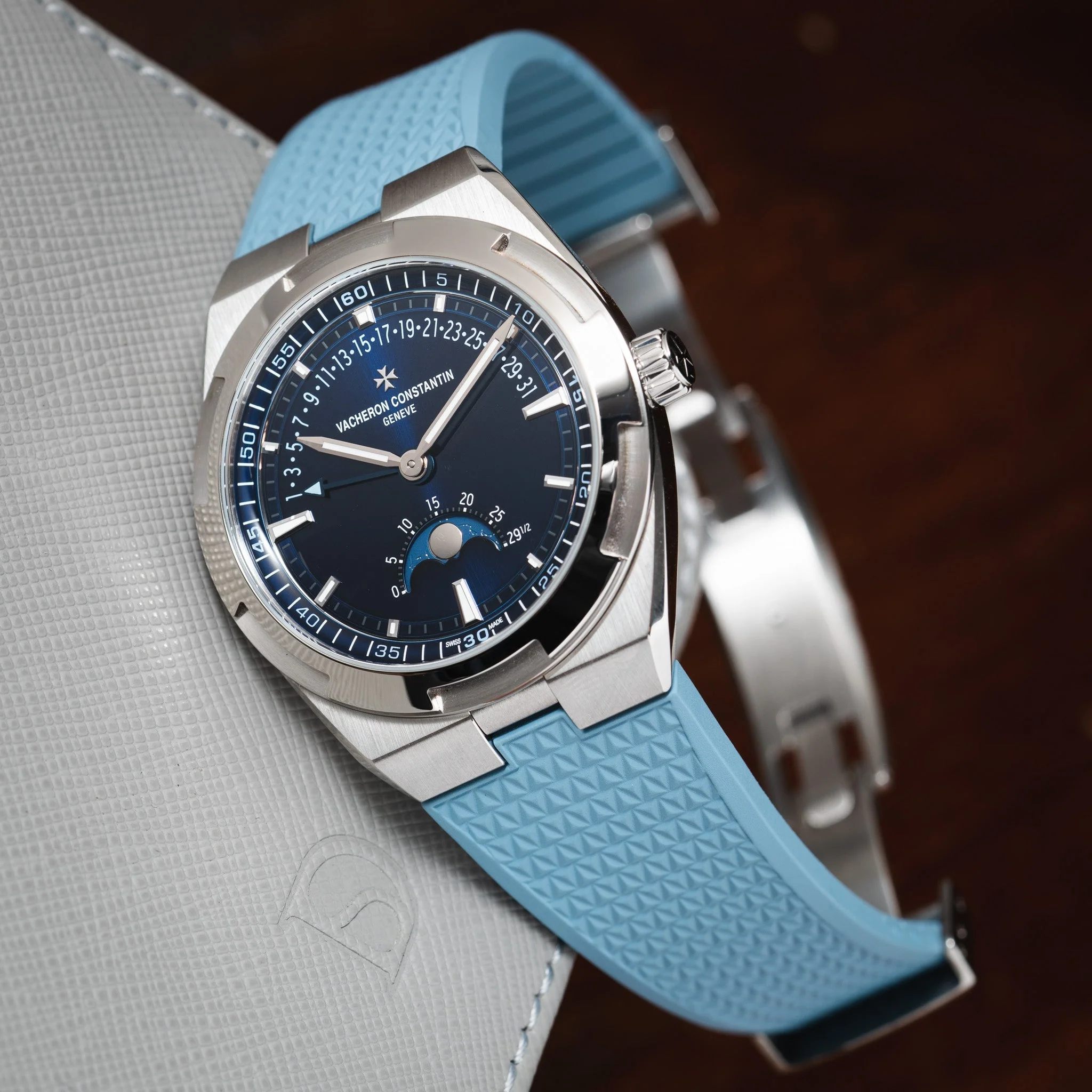 Baby Blue CTS Rubber Strap for Vacheron Constantin Overseas - Image 2