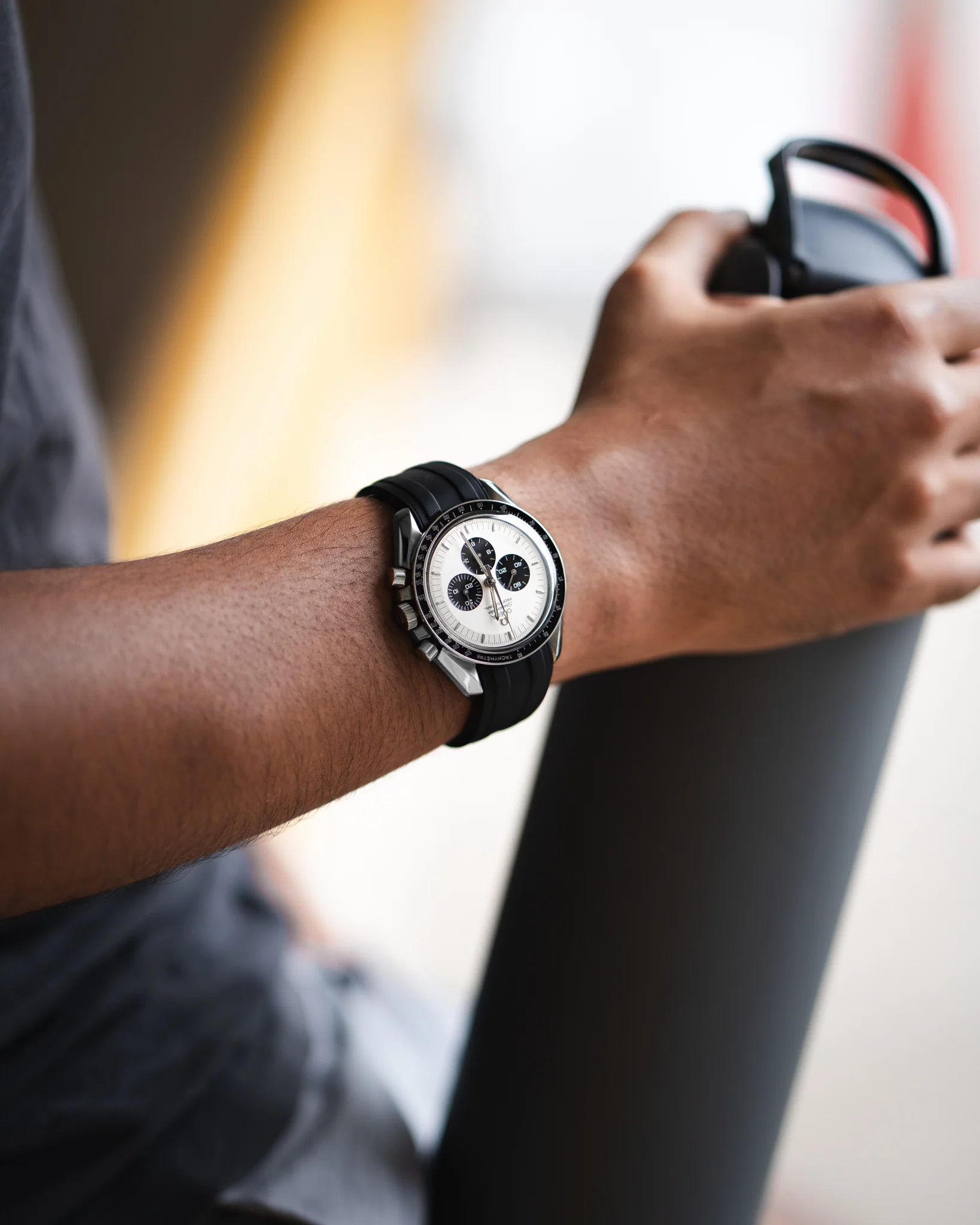 Overstock: Black CTS Rubber Strap for Omega Speedmaster - Image 5