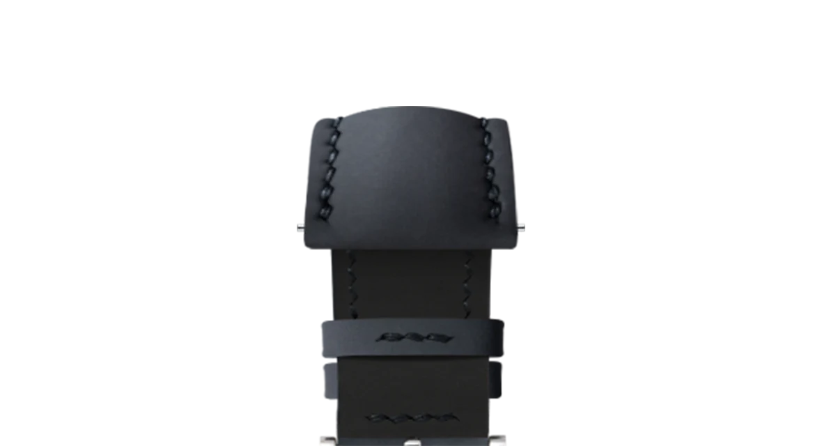 Overstock: Black Rubberised Leather (Smooth) Signature Strap - Image 6