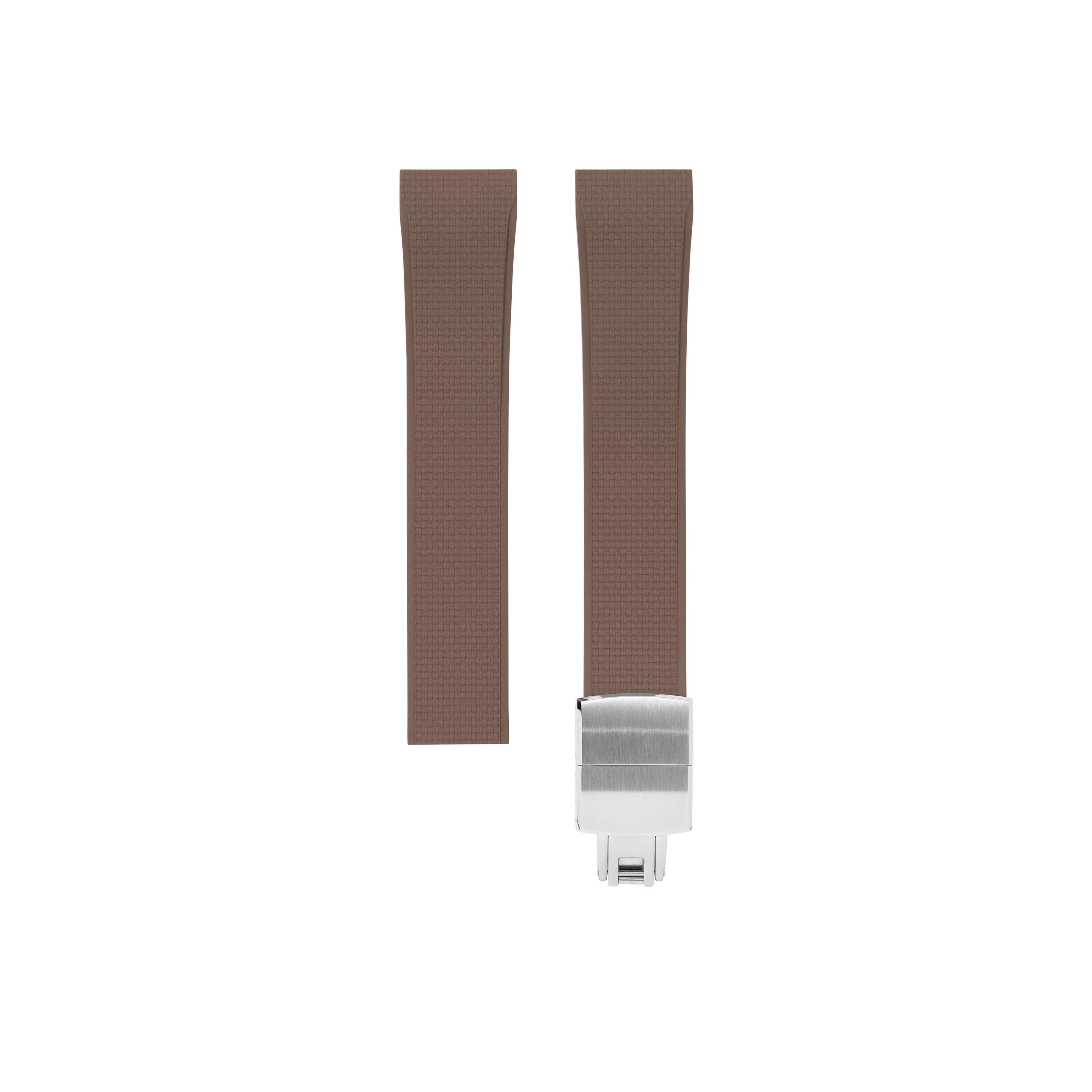 Brown Sailcloth CTS Rubber Strap for Cartier Santos de Cartier - Image 4