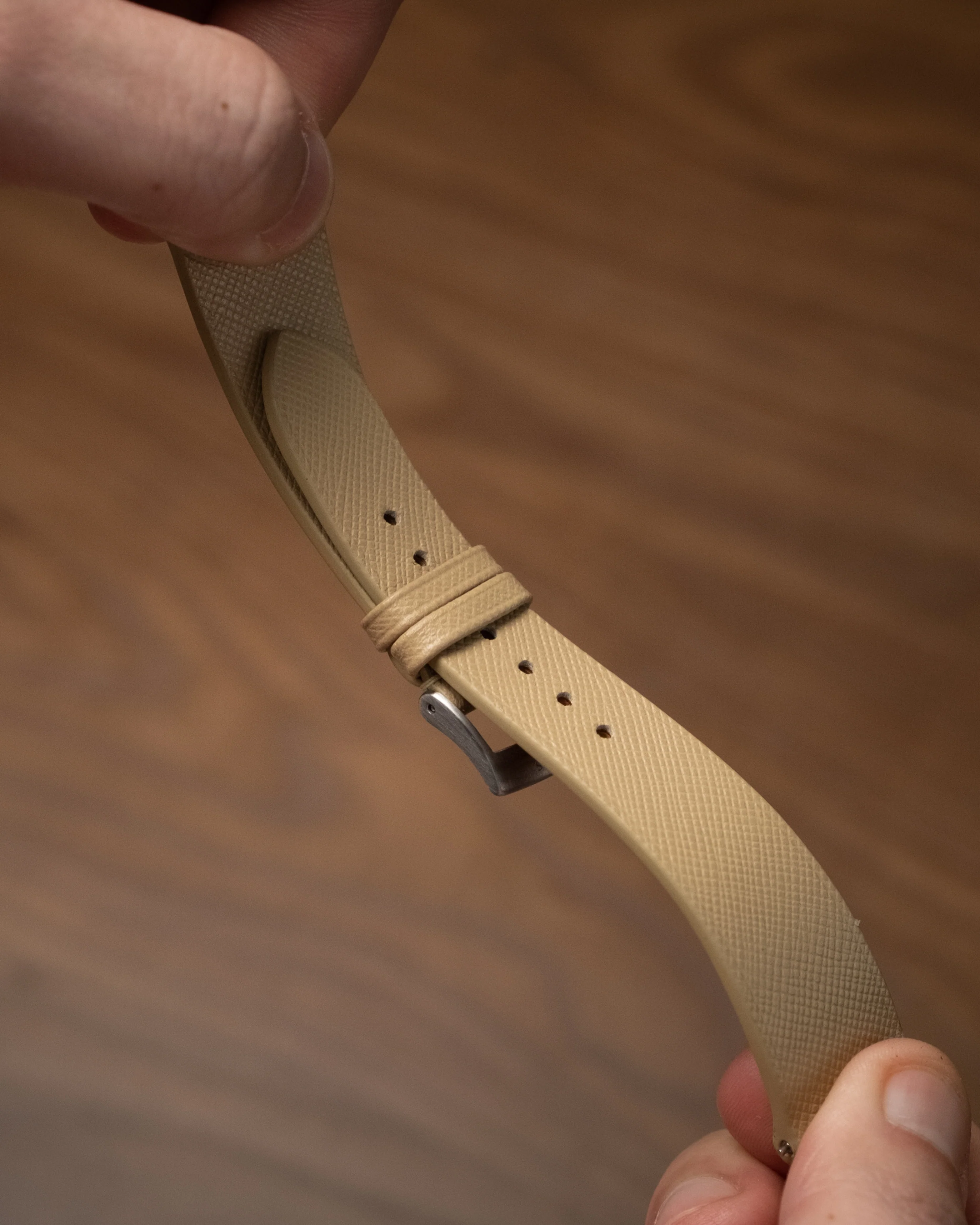 Cream Saffiano Stitchless Strap - Image 4