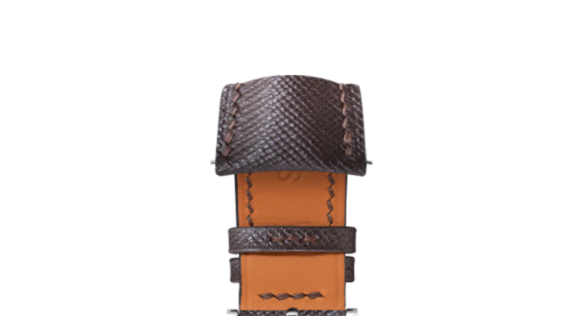 Dark Brown Saffiano Signature (Curved) Strap - Image 2