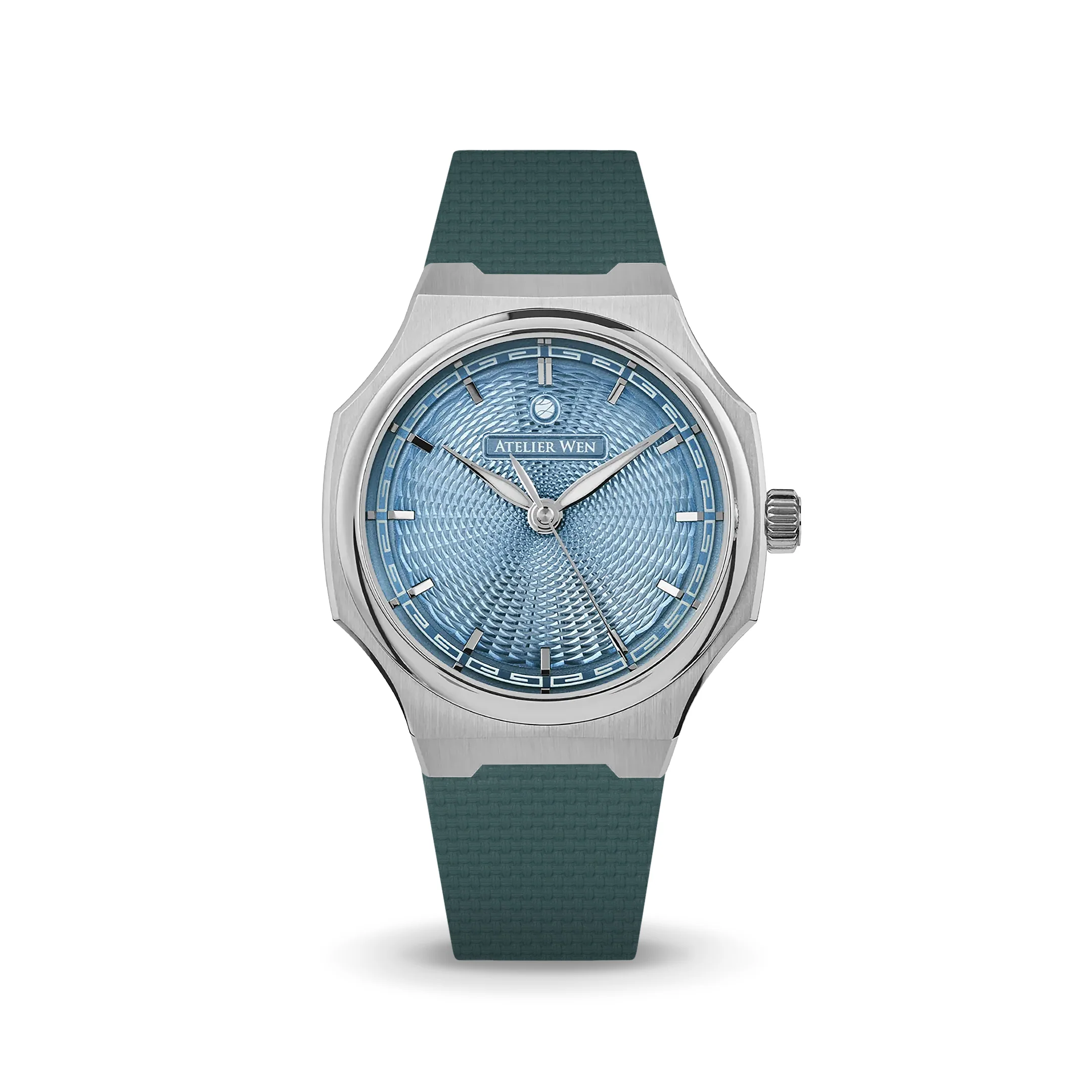 Emerald Green Sailcloth CTS Rubber Strap for Atelier Wen Perception