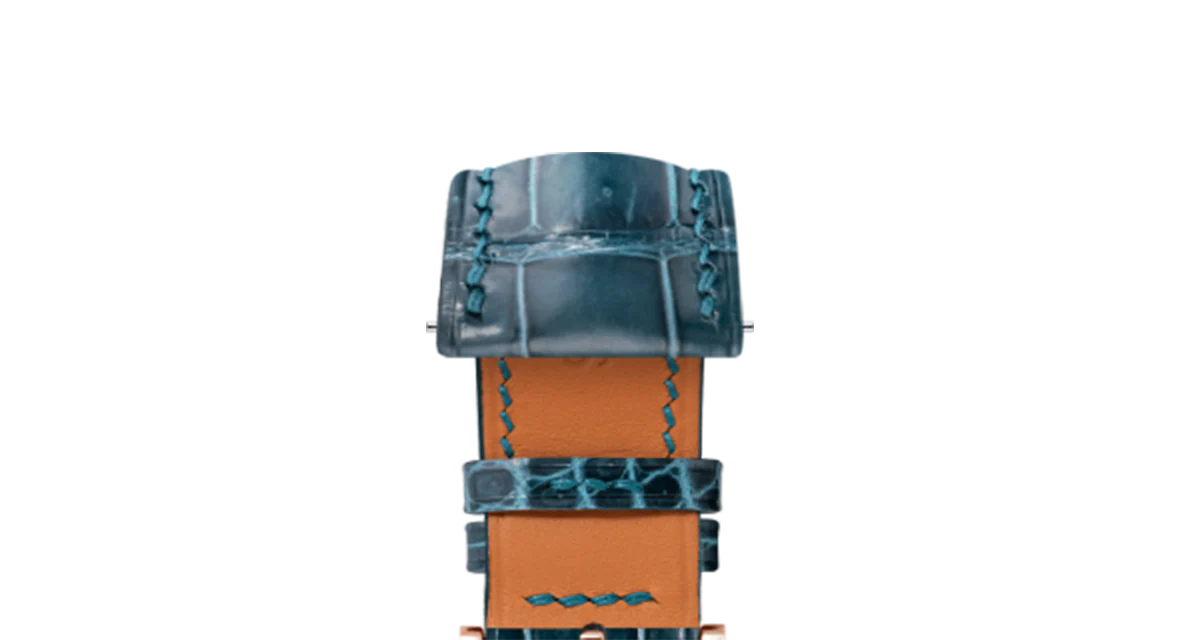 Glossy Lagoon Blue Crocodile Signature Strap - Image 10