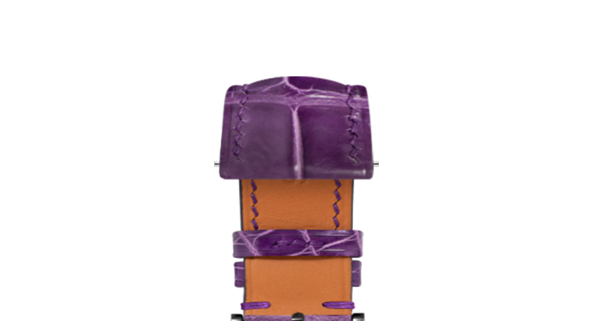 Overstock: Glossy Purple Crocodile Signature Strap - Image 10