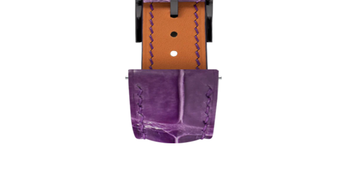 Overstock: Glossy Purple Crocodile Signature Strap - Image 11