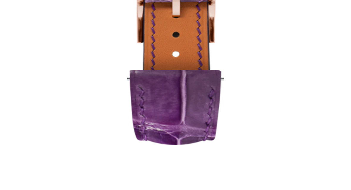 Overstock: Glossy Purple Crocodile Signature Strap - Image 7