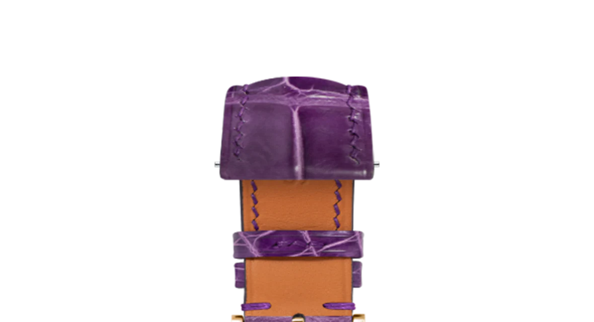Overstock: Glossy Purple Crocodile Signature Strap - Image 8