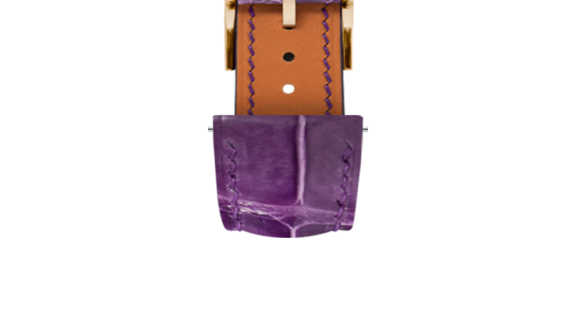 Overstock: Glossy Purple Crocodile Signature Strap - Image 9
