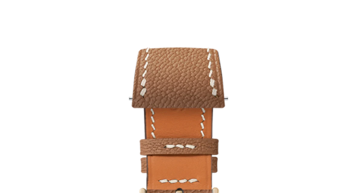 Gold Chevre Strap for Cartier Tank - Image 7