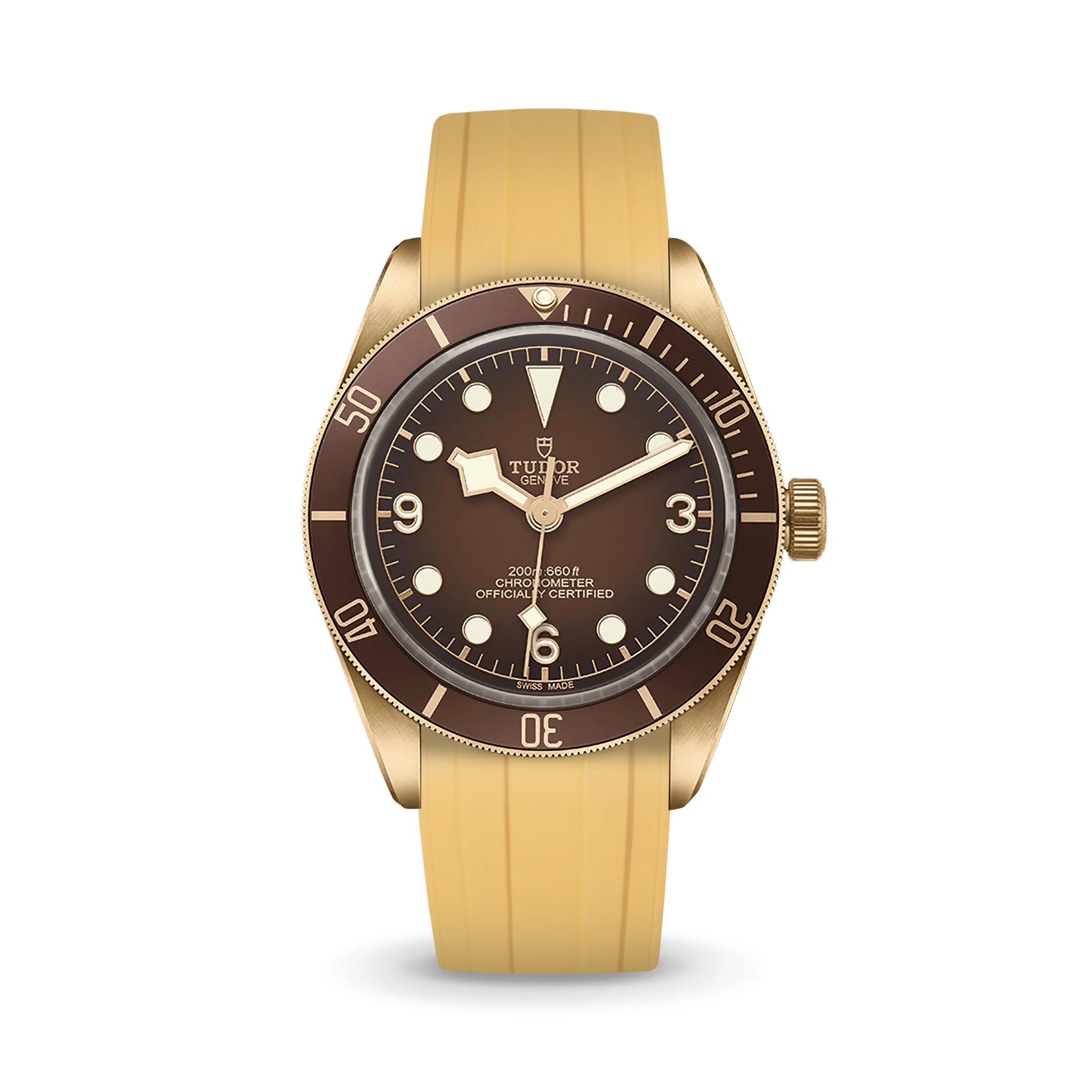 Gold CTS Rubber Strap for Tudor BB58