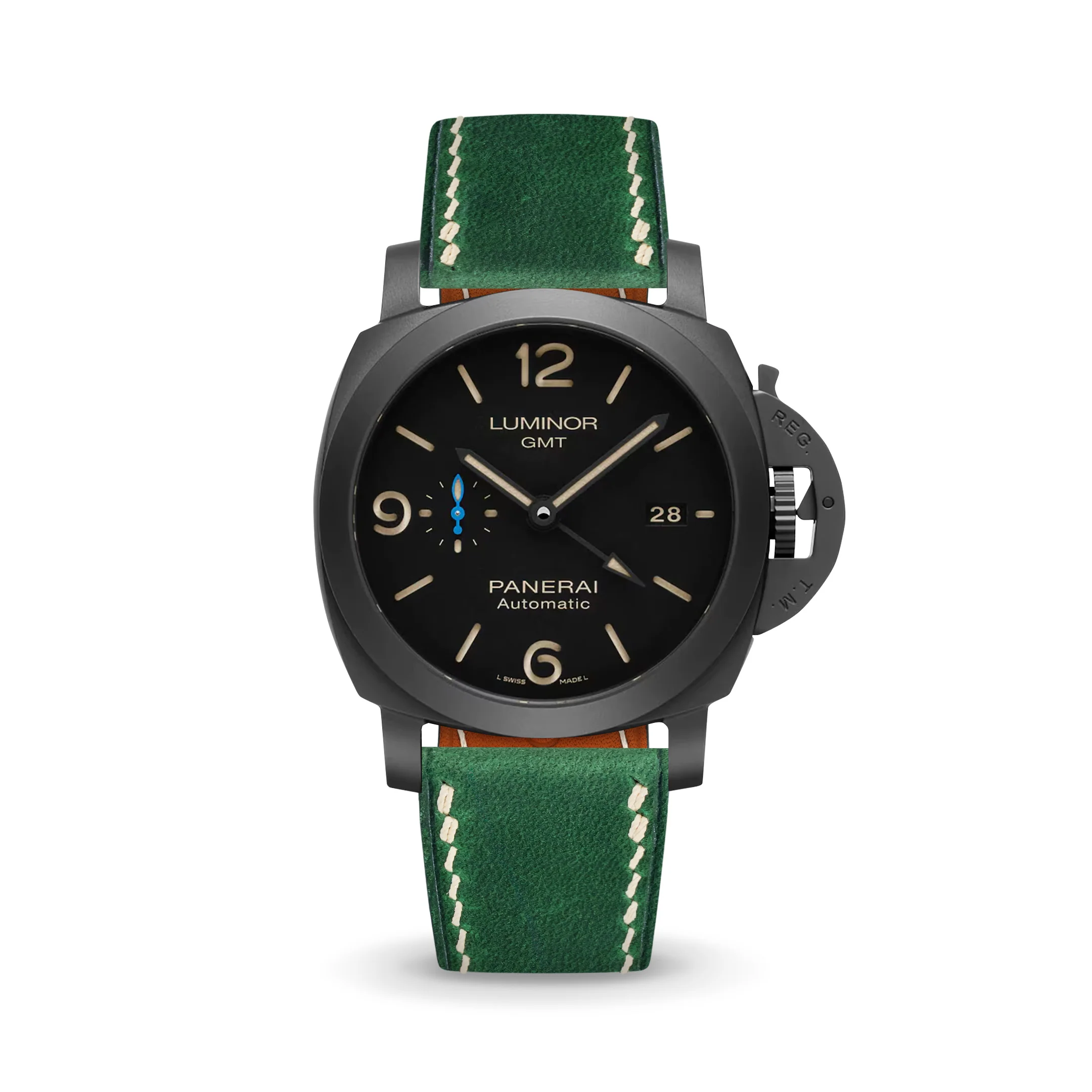 Overstock: Green Crazy Horse Chunky Strap