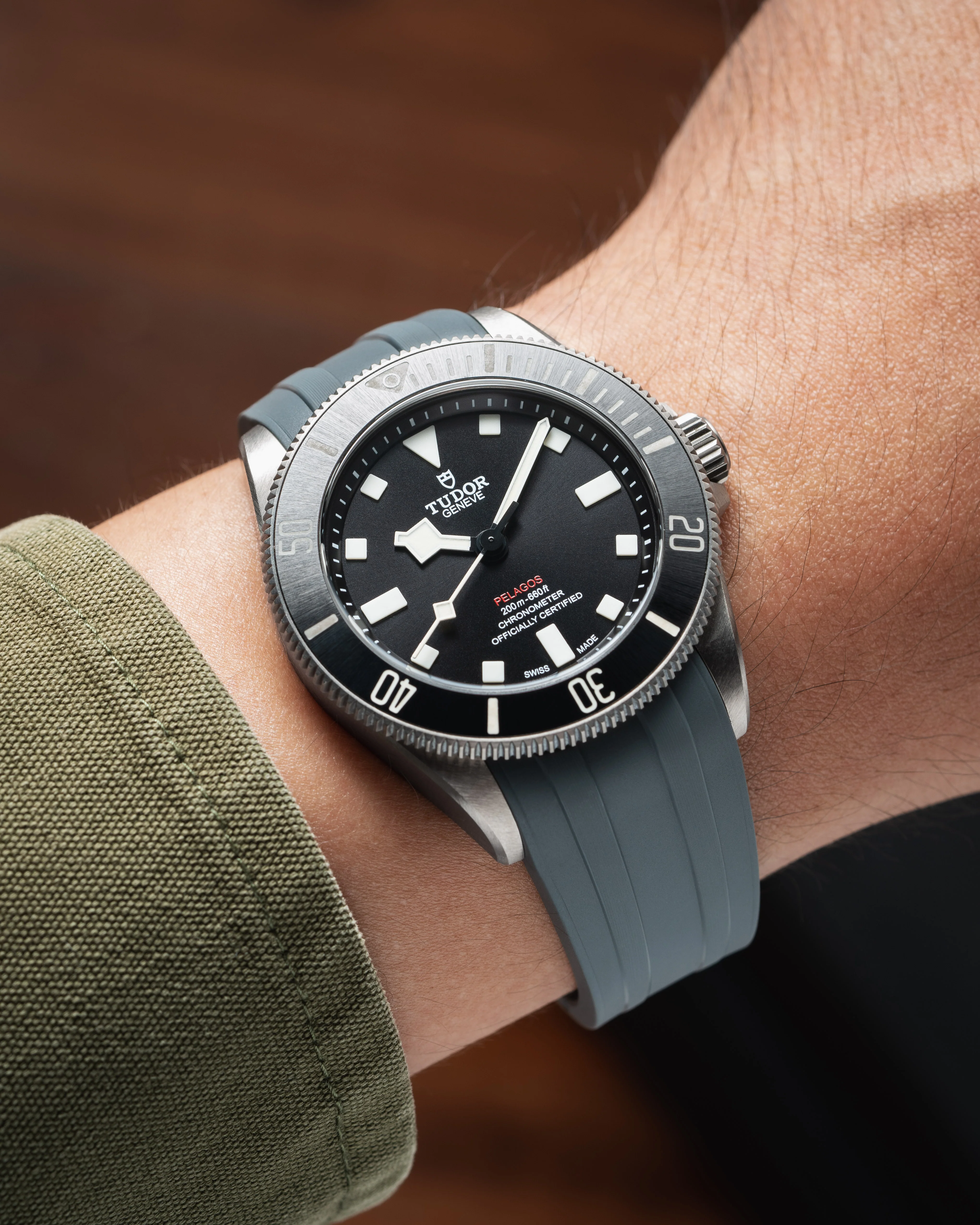 Grey CTS Rubber Strap for Tudor Pelagos 39 - Image 3