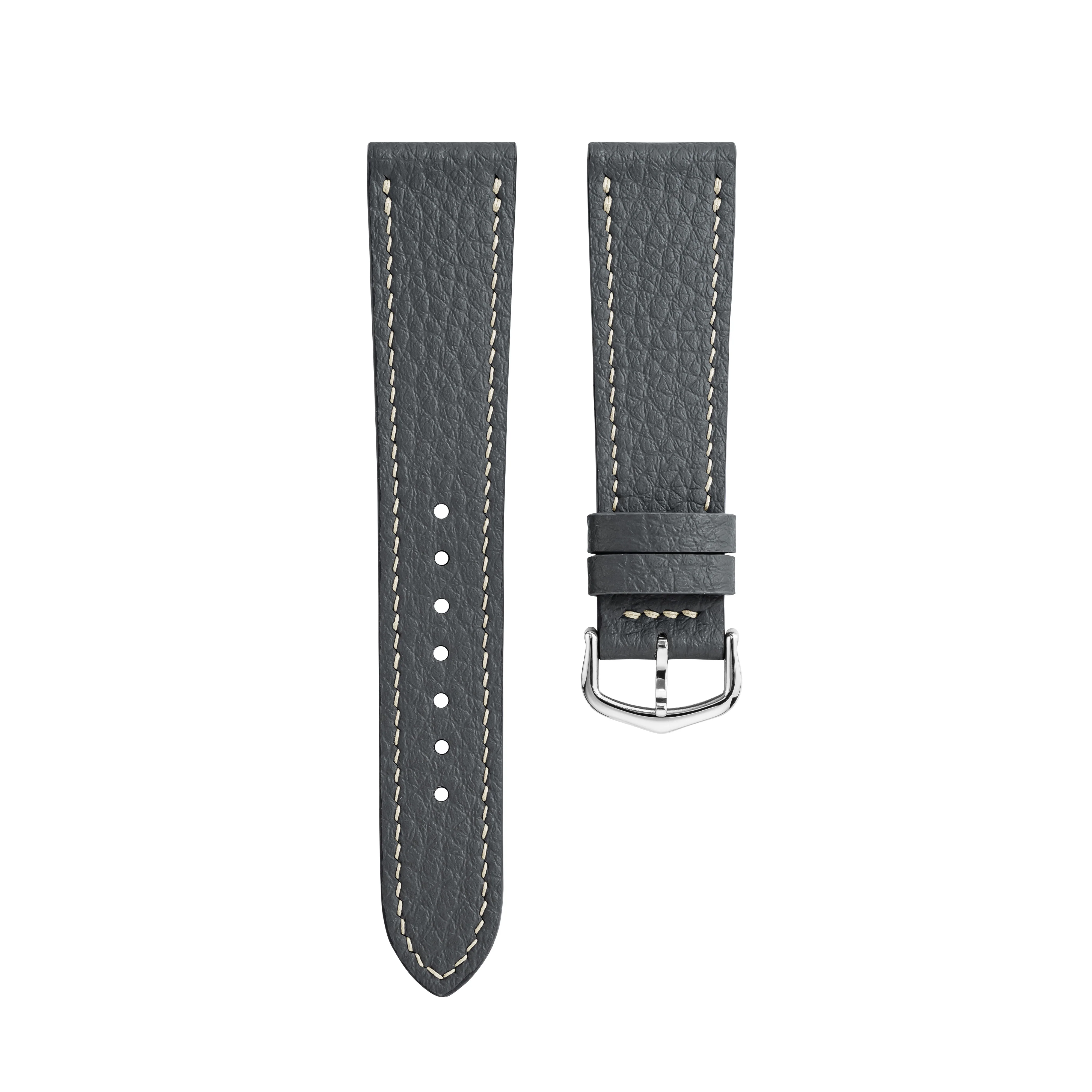 Grey Rubberised Leather (Togo) Strap for Cartier Tank - Image 4