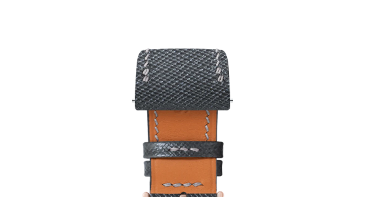 Grey Saffiano Strap for Cartier Santos-Dumont - Image 8