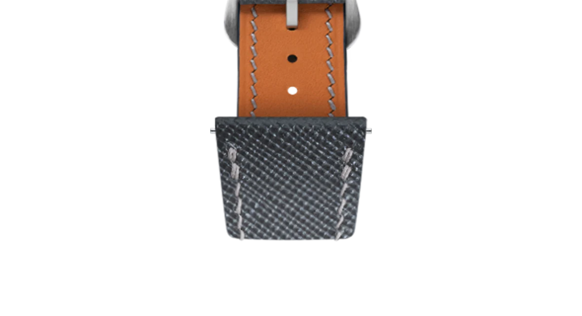 Grey Saffiano Strap for Cartier Tank - Image 4