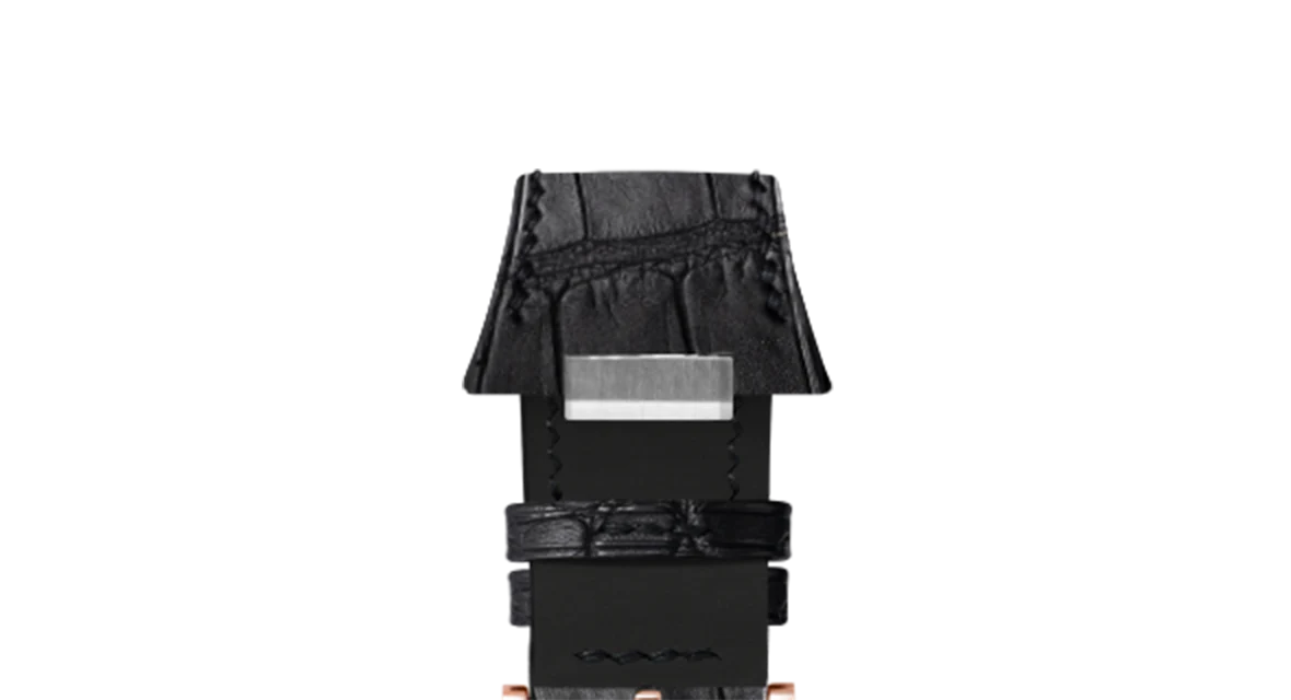 Matte Black Alligator Strap for Tissot PRX - Image 8