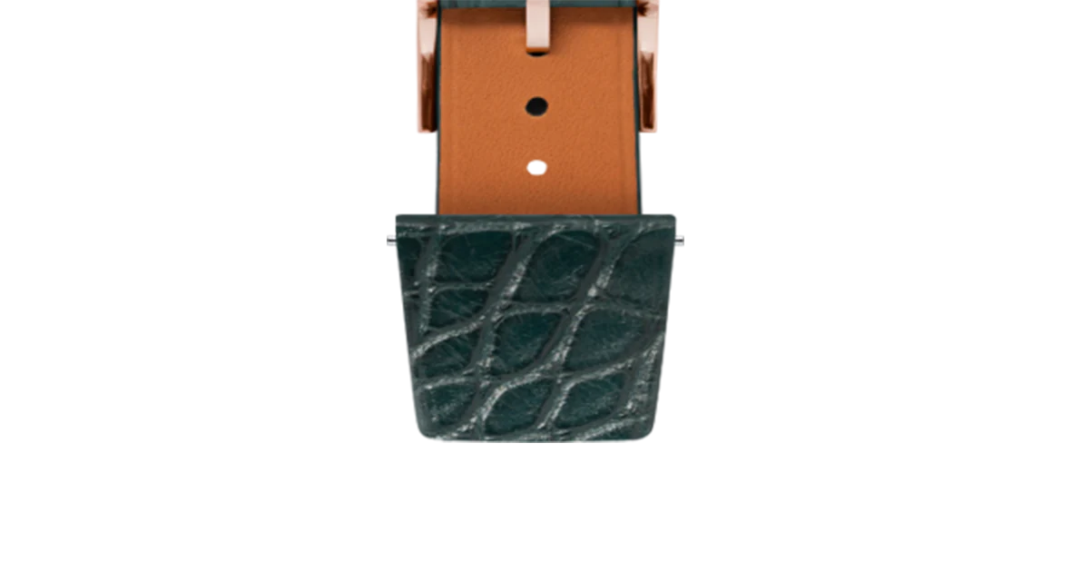 Matte Boreal Green Alligator Flank Stitchless Strap - Image 7