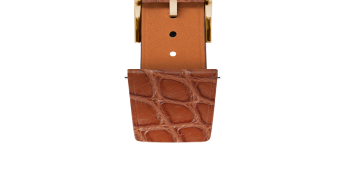 Matte Cognac Alligator Flank Stitchless Strap - Image 10