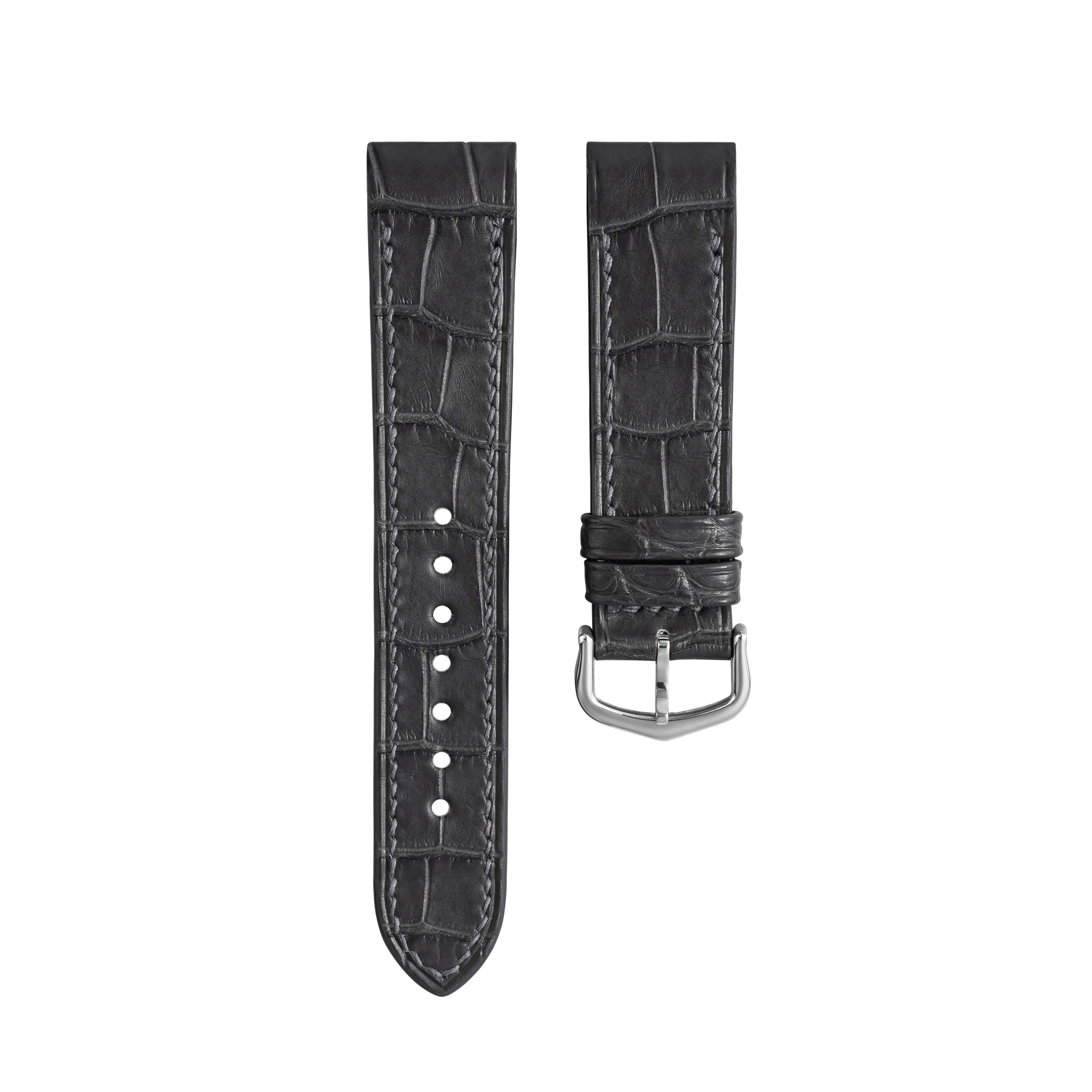 Matte Grey Storm Alligator Strap for Cartier Santos-Dumont - Image 3