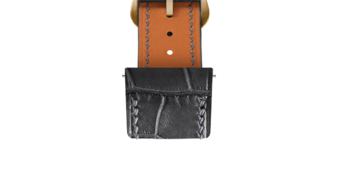 Matte Grey Storm Alligator Strap for Cartier Santos-Dumont - Image 9