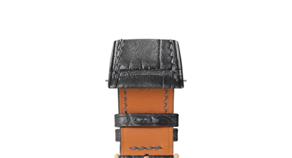 Matte Grey Storm Alligator Strap for Cartier Tank - Image 7