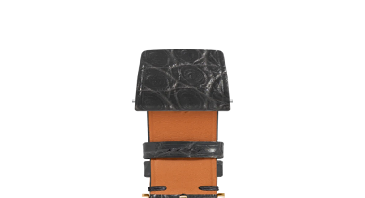 Matte Grey Storm Alligator Flank Stitchless Strap - Image 8