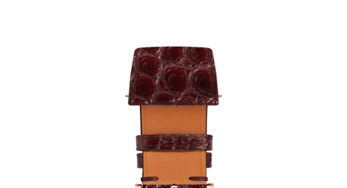 Matte Mahogany Alligator Flank Stitchless Strap - Image 6