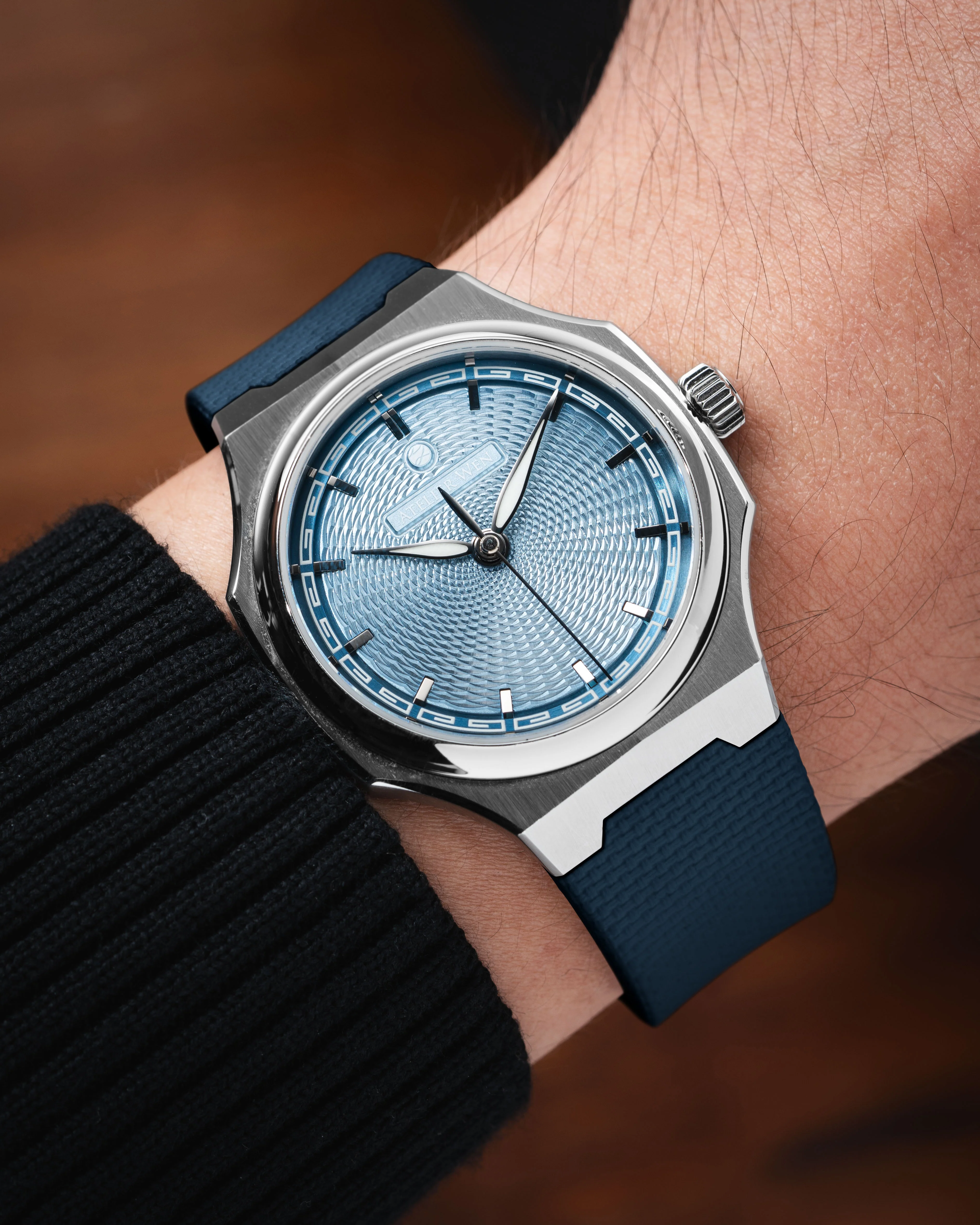 Navy Sailcloth CTS Rubber Strap for Atelier Wen Perception - Image 2