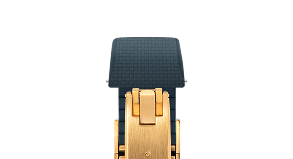 Navy Sailcloth CTS Rubber Strap for Cartier Santos de Cartier - Image 13