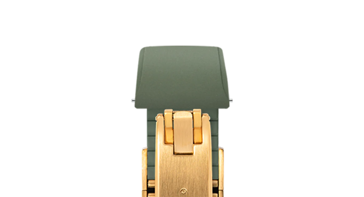 Olive Green CTS Rubber Strap for Cartier Santos de Cartier - Image 10