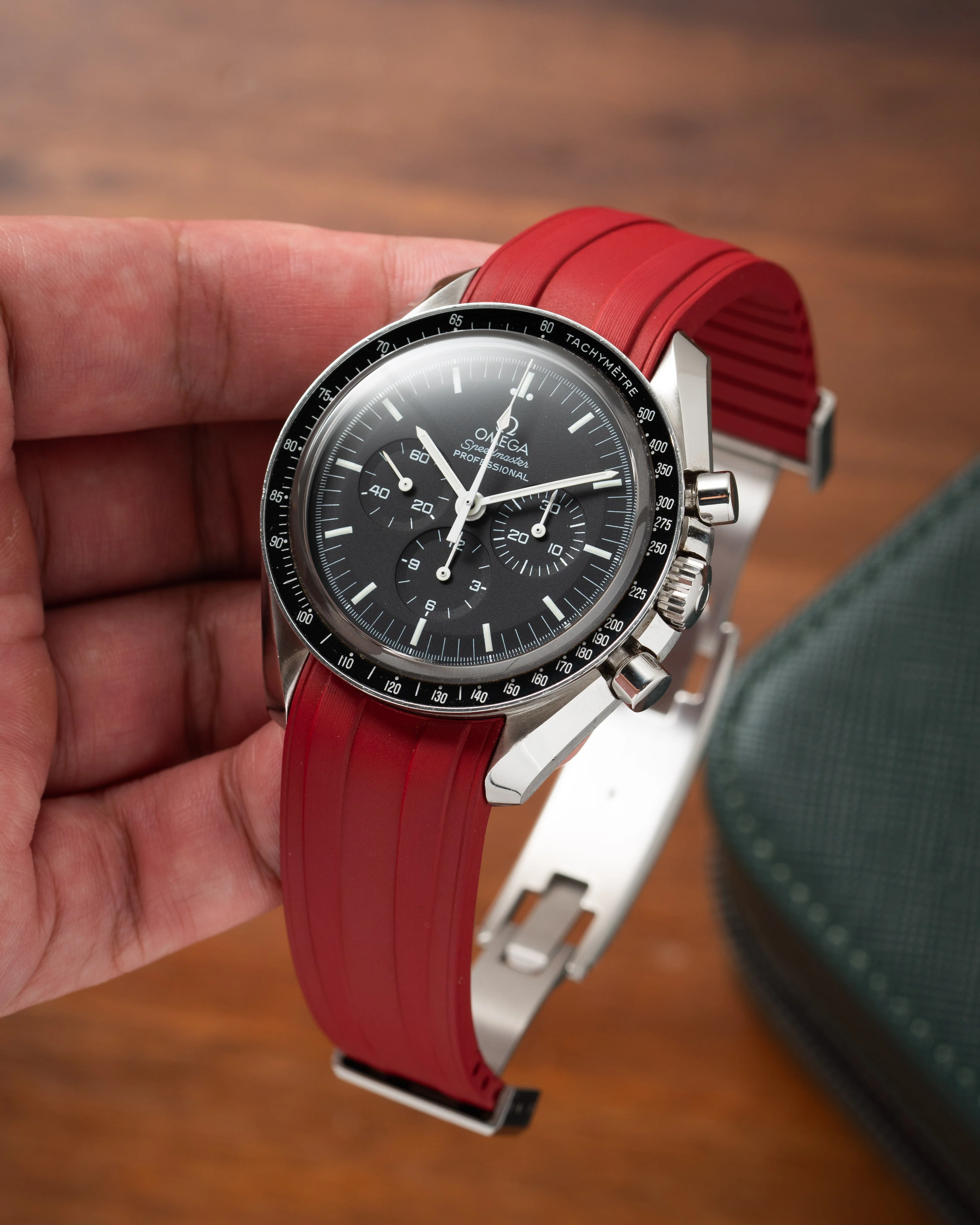 Overstock: Red CTS Rubber Strap for Omega Speedmaster - Image 3