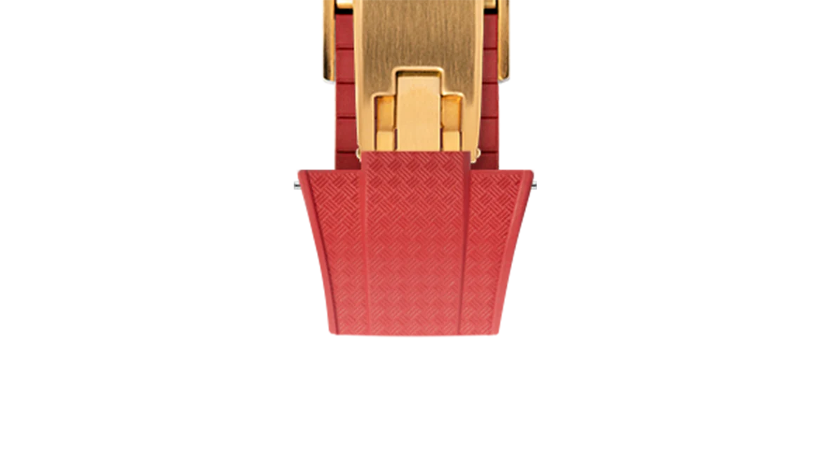 Red CTS Rubber Strap for Tissot PRX - Image 12