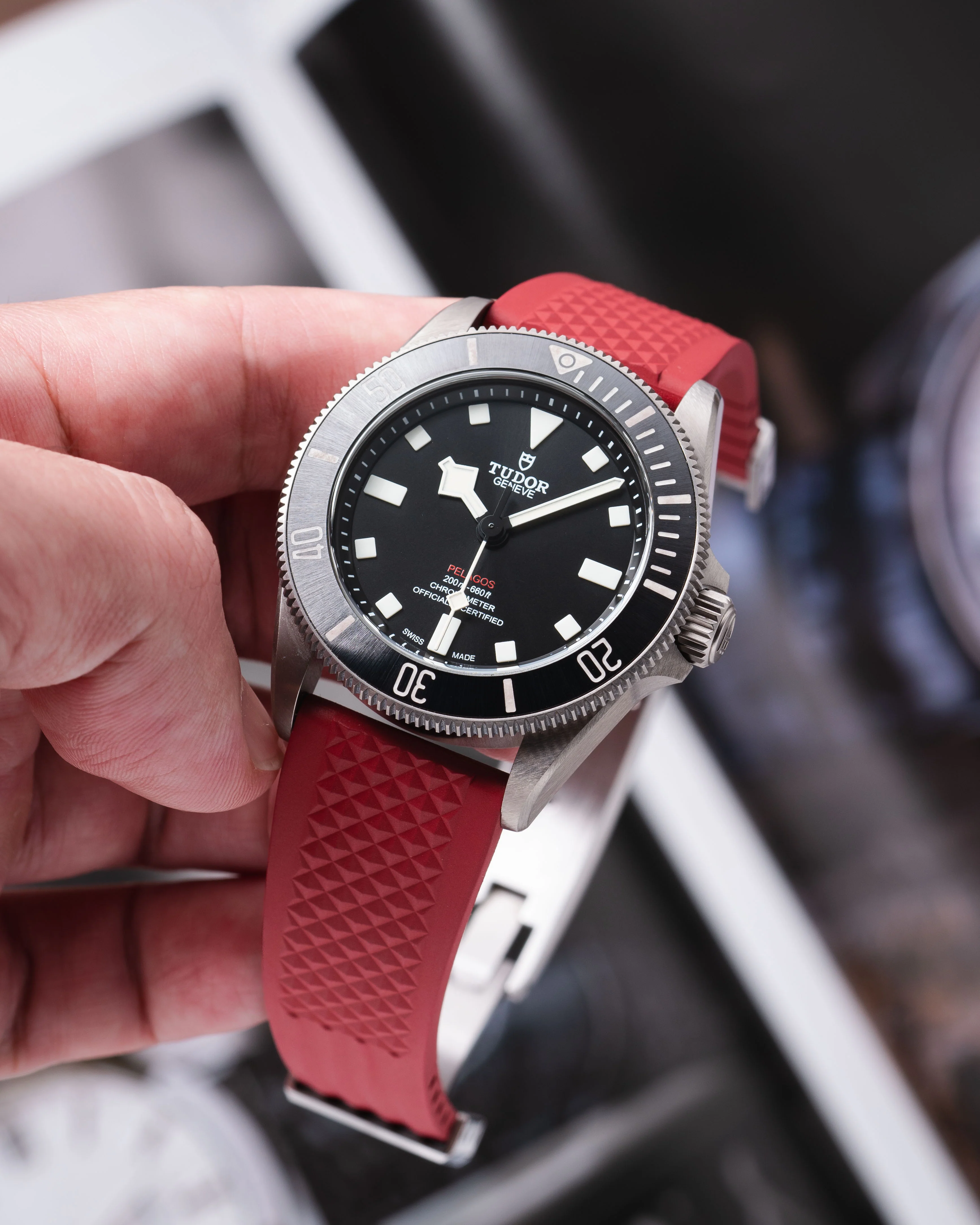 Red Waffle CTS Rubber Strap - Image 5