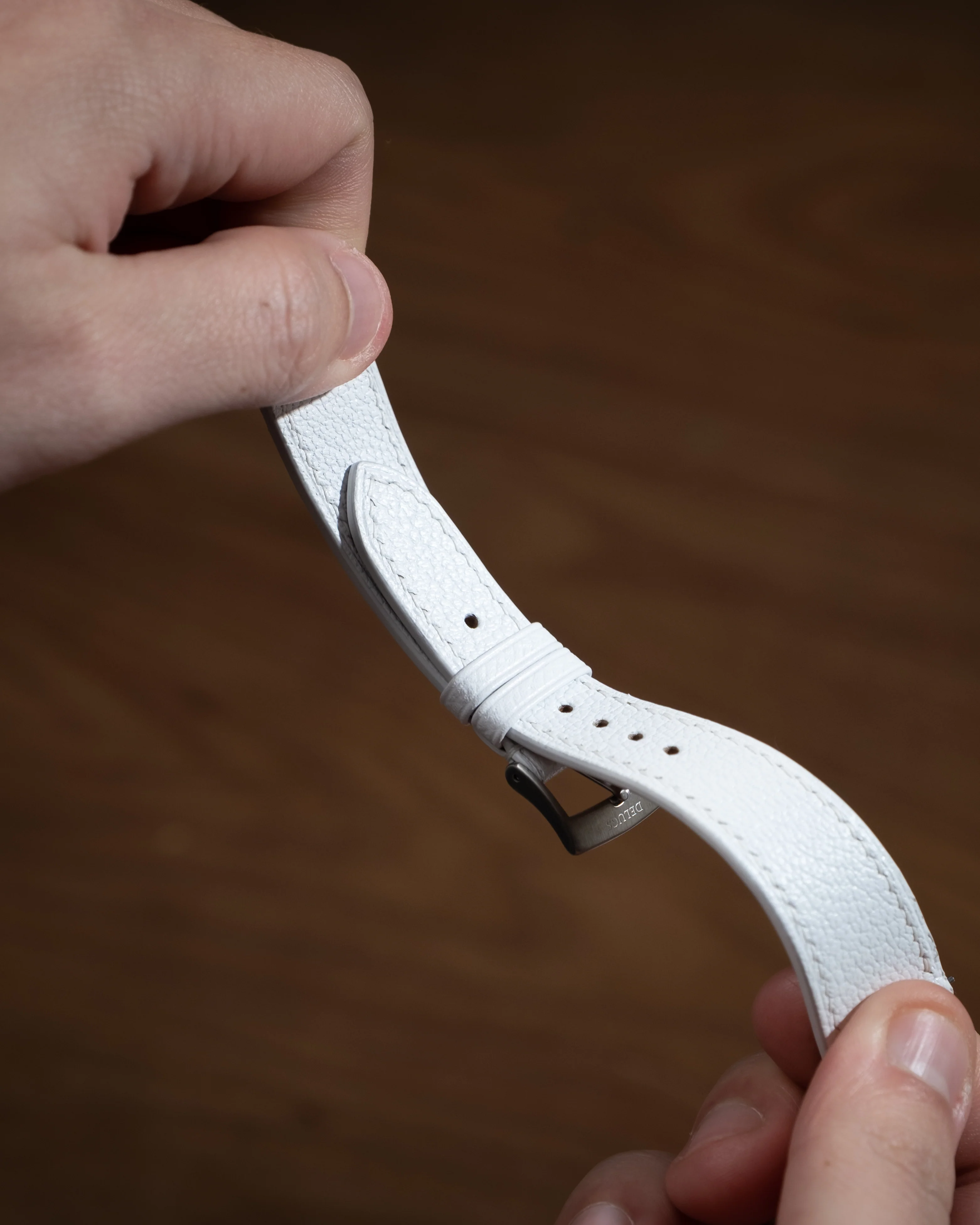 White Chevre Slim Strap - Image 4
