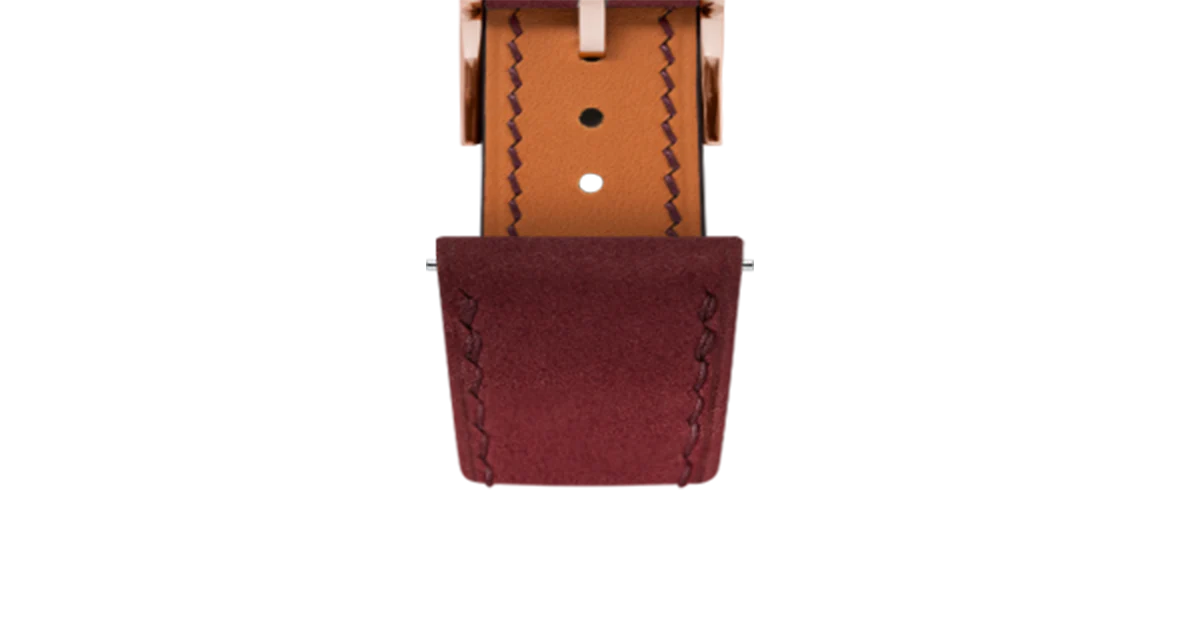 Wine Red Nubuck Slim Strap - Image 8