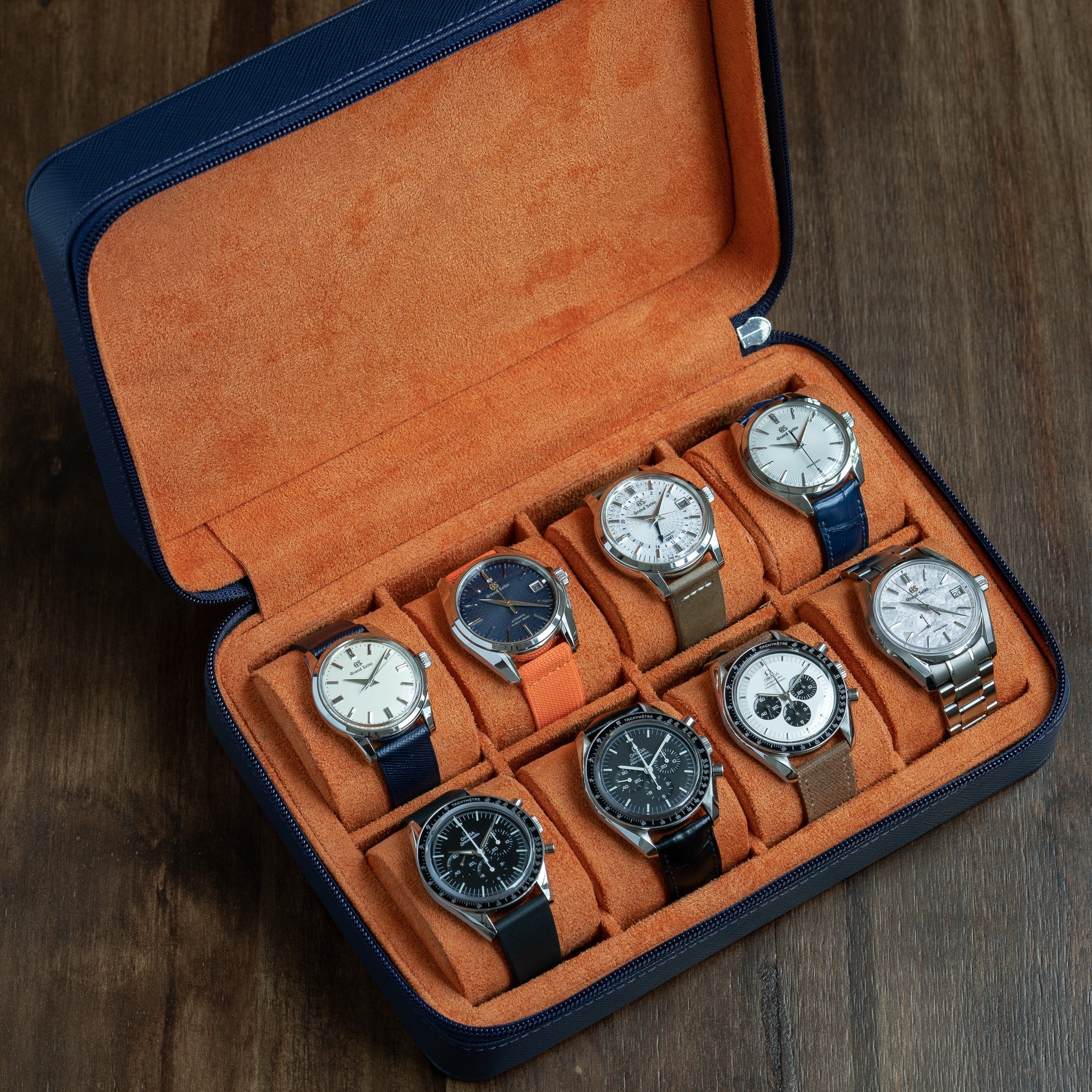 Zip Box (Eight) - Navy/Orange - Image 2